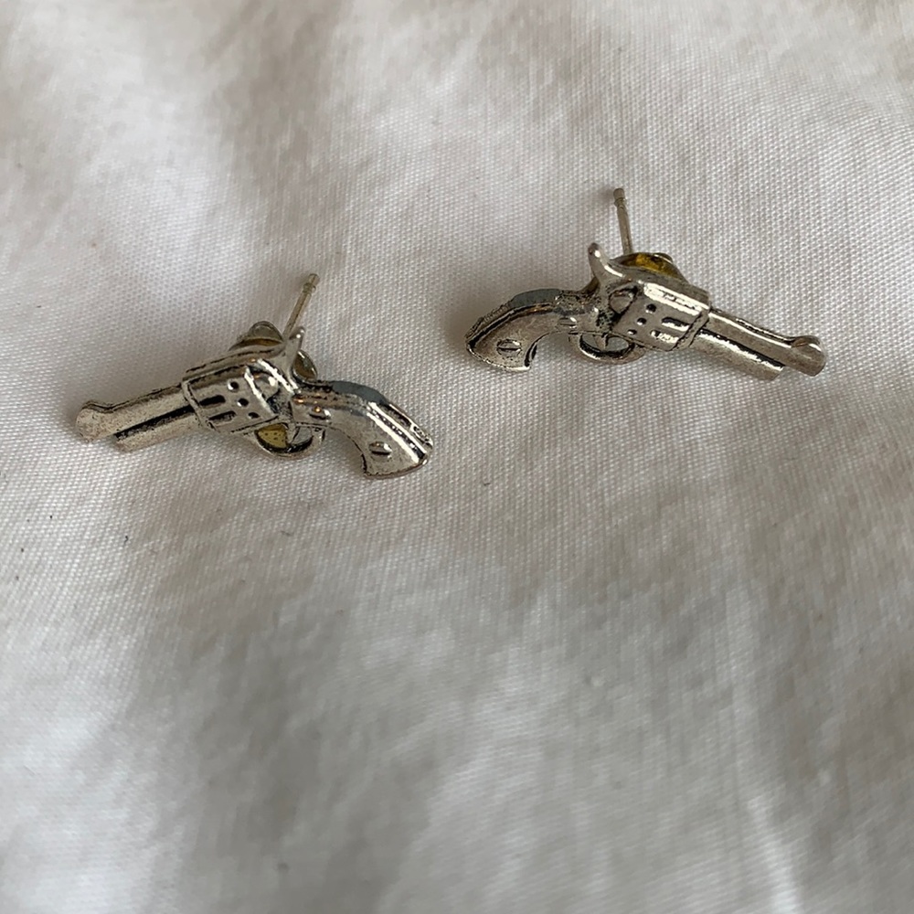 Miniature Gun Studded Earrings